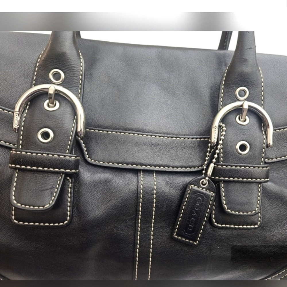 COACH | Soho Leather Flap Satchel Handbag | Y2K | Women's 9636